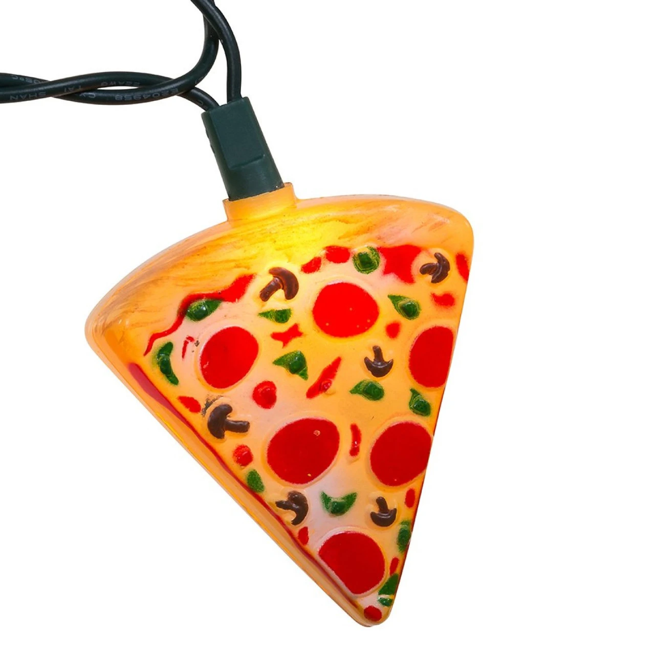 Set Of 10 Orange And Red Pizza Slice Garden Patio Christmas Lights - 10' Green Wire 5 Set Of 10 Orange And Red Pizza Slice Garden Patio Christmas Lights - 10' Green Wire - Image 3
