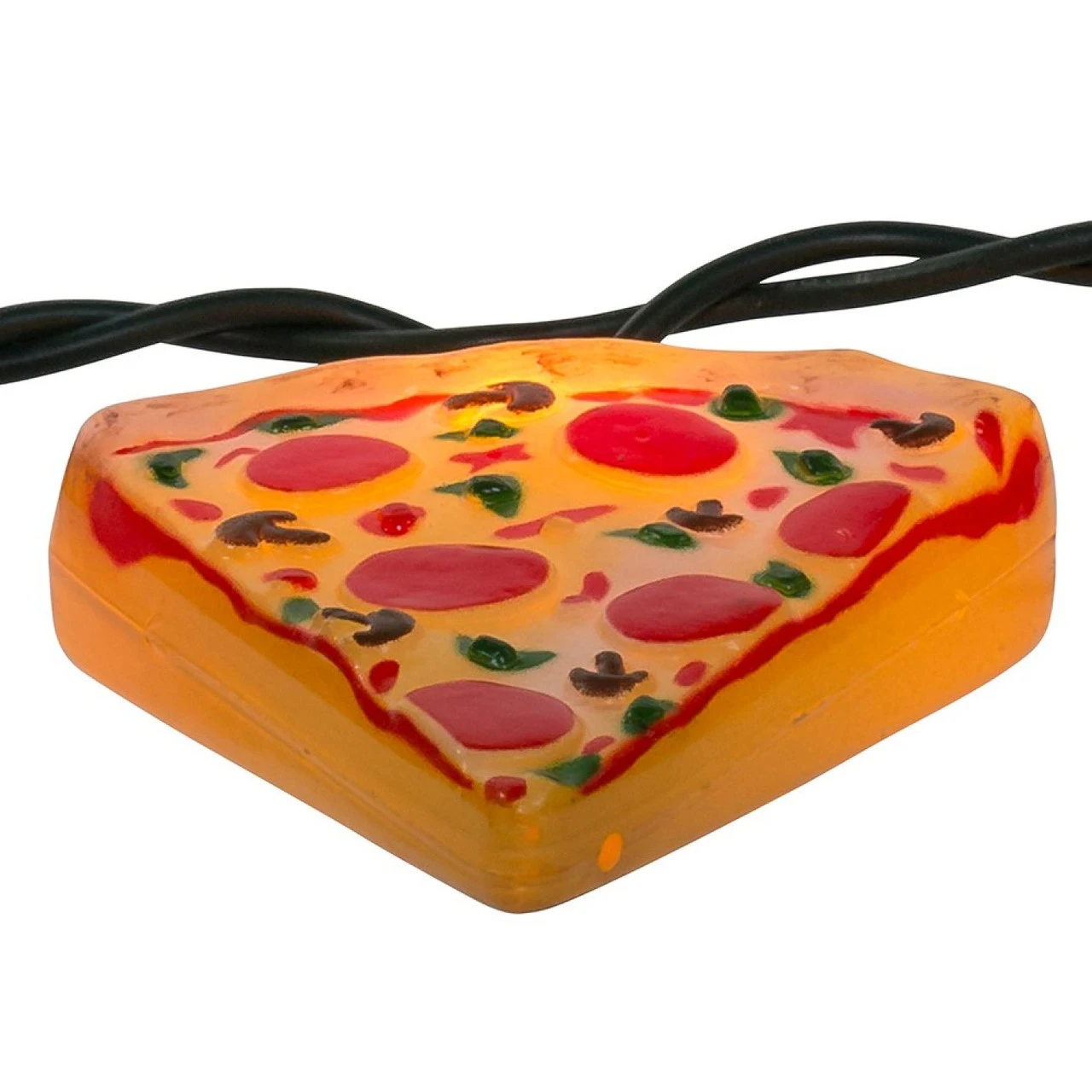 Set Of 10 Orange And Red Pizza Slice Garden Patio Christmas Lights - 10' Green Wire 7 Set Of 10 Orange And Red Pizza Slice Garden Patio Christmas Lights - 10' Green Wire - Image 5