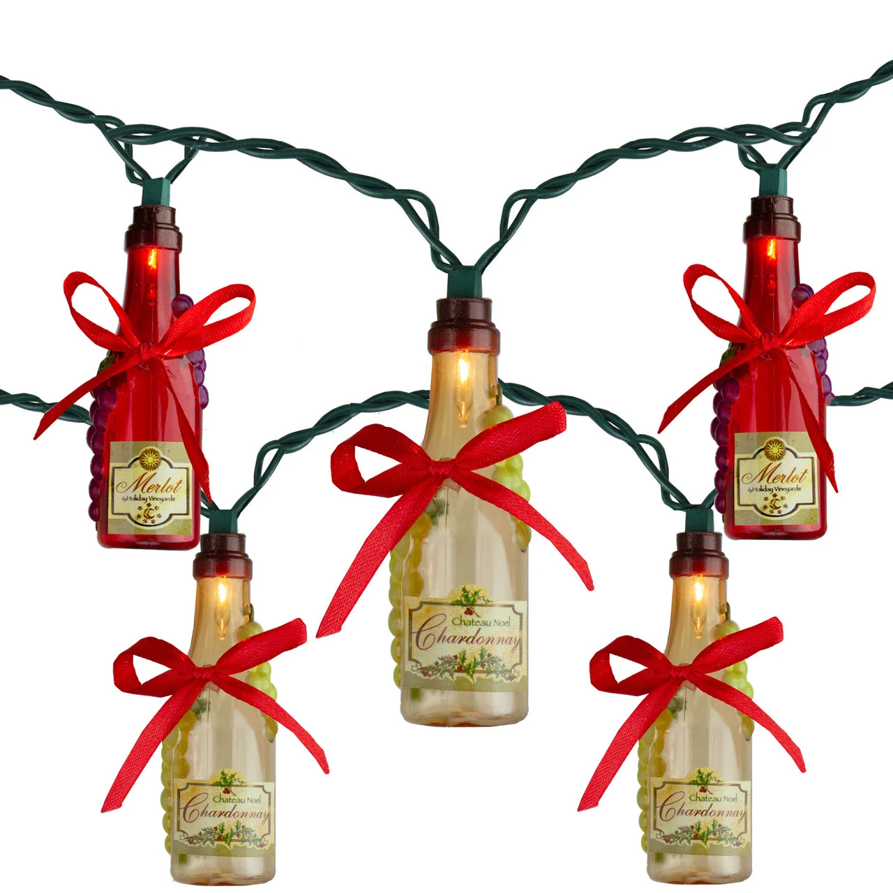 Set Of 10 Pink And Red Champagne Bottles Summer Lights 3 Set Of 10 Pink And Red Champagne Bottles Summer Lights