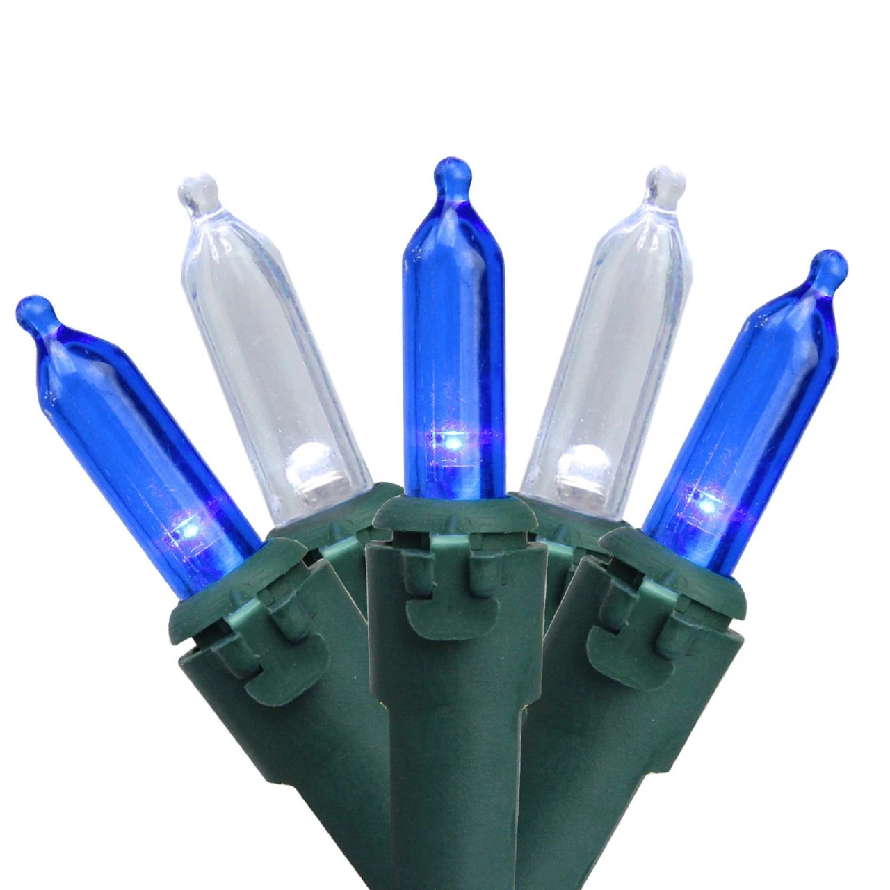 50-Count Blue And White LED Mini Christmas Lights - 16.25 Ft Green Wire 3 50-Count Blue And White LED Mini Christmas Lights - 16.25 Ft Green Wire