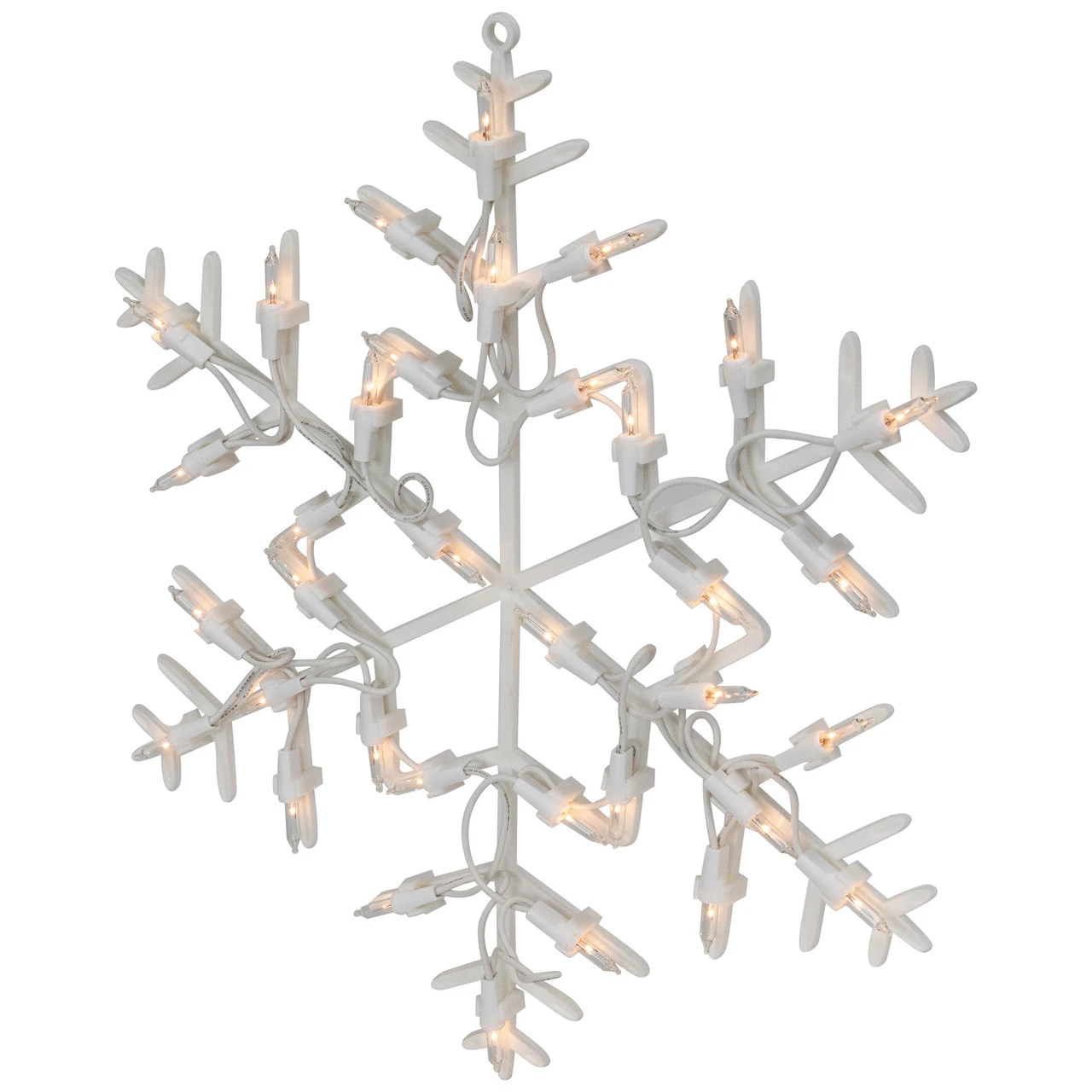 13.5" Lighted Snowflake Christmas Window Silhouette Decoration 6 13.5" Lighted Snowflake Christmas Window Silhouette Decoration - Image 4