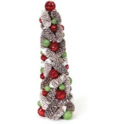 1.5' Red And White Pine Cone Topiary Christmas Tree - Unlit 7 1.5' Red And White Pine Cone Topiary Christmas Tree - Unlit -Christmas Decoration Store melrose2045382 03 08849.1667662755