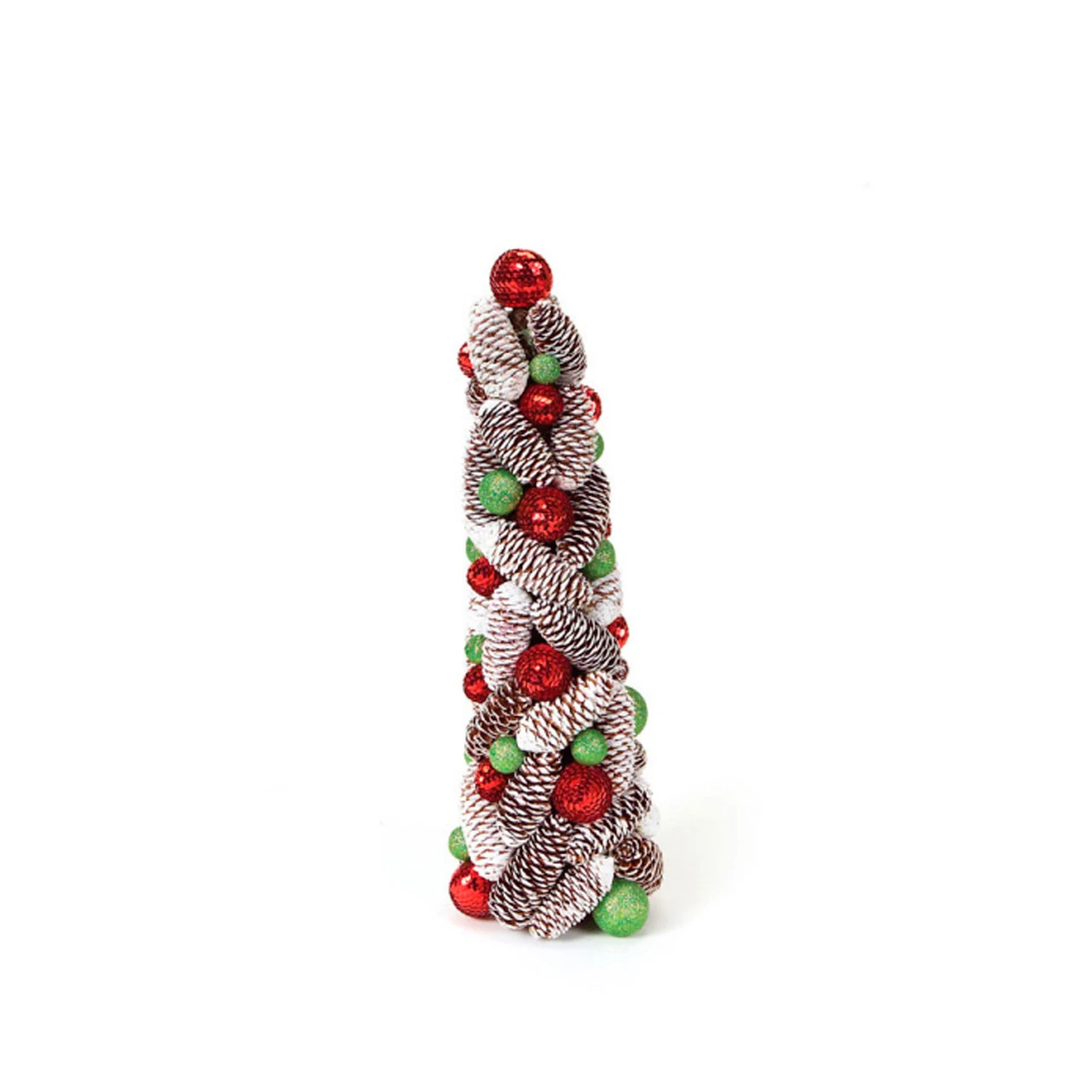 1.5' Red And White Pine Cone Topiary Christmas Tree - Unlit 3 1.5' Red And White Pine Cone Topiary Christmas Tree - Unlit