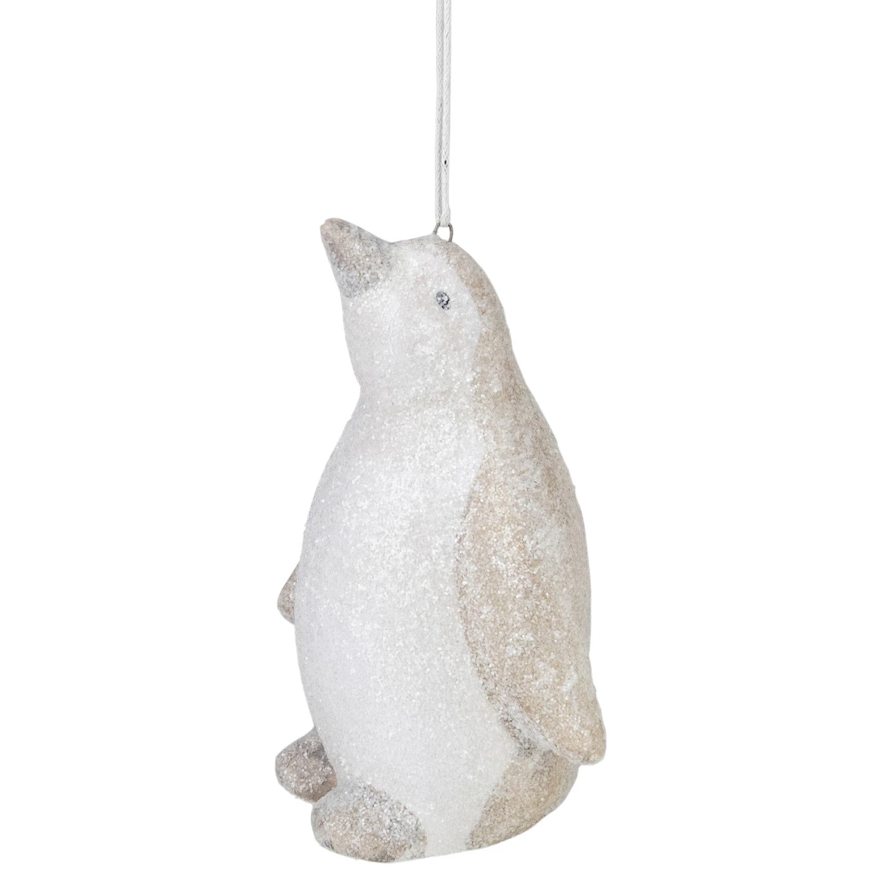 4" White Glitter Standing Penguin Christmas Hanging Ornament 3 4" White Glitter Standing Penguin Christmas Hanging Ornament