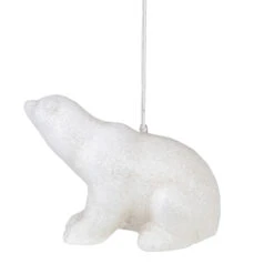 5" White Glitter Sitting Polar Bear Christmas Hanging Ornament 9 5" White Glitter Sitting Polar Bear Christmas Hanging Ornament -Christmas Decoration Store meravic r7084 3 50903.1667578537