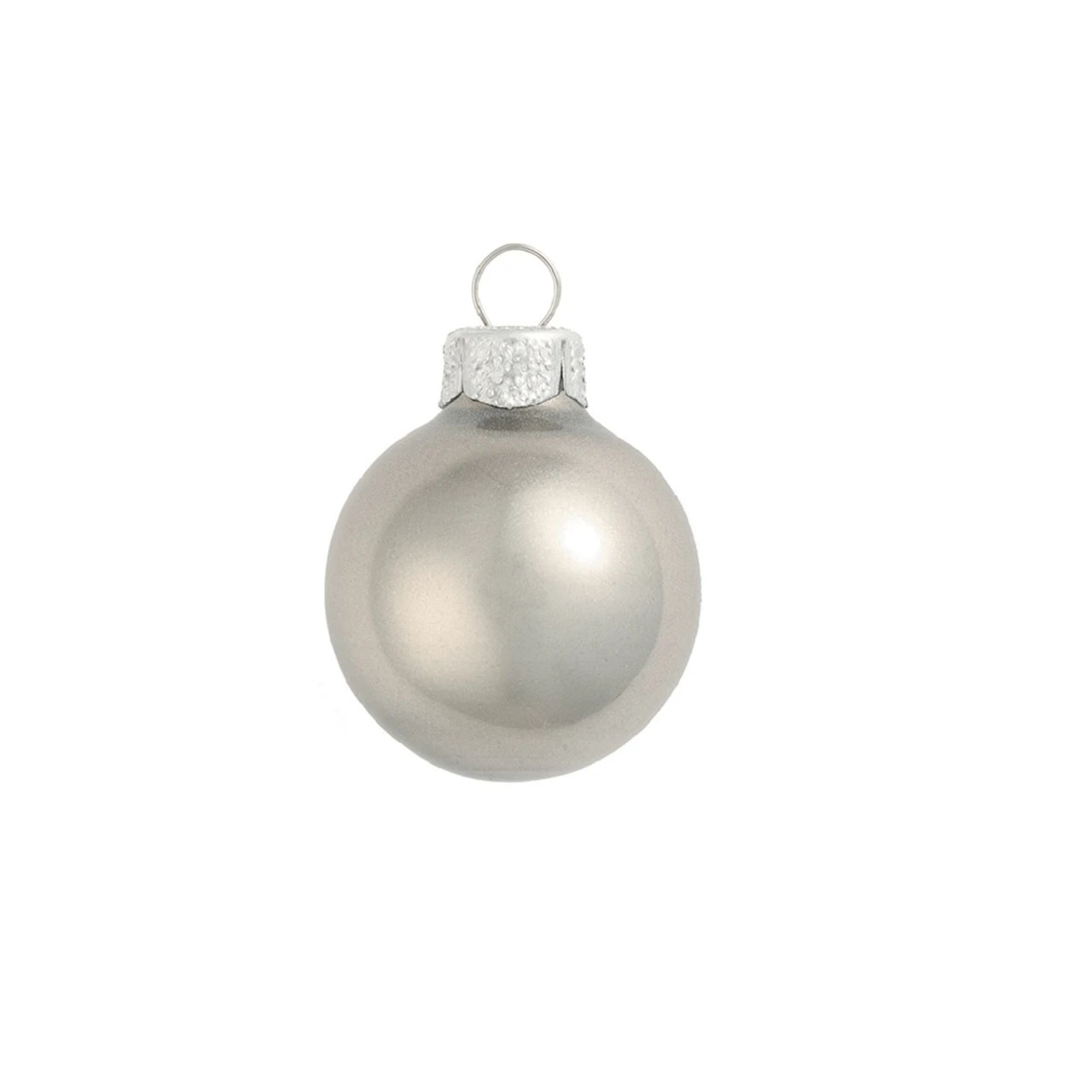 40ct Silver Metallic Glass Christmas Ball Ornaments 1.25" (30mm) 3 40ct Silver Metallic Glass Christmas Ball Ornaments 1.25" (30mm)