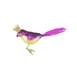 8" Purple Glass Bird With Crown Clip-On Christmas Ornament 7 8" Purple Glass Bird With Crown Clip-On Christmas Ornament -Christmas Decoration Store midwest 047149 crown 3 61726.1667655658