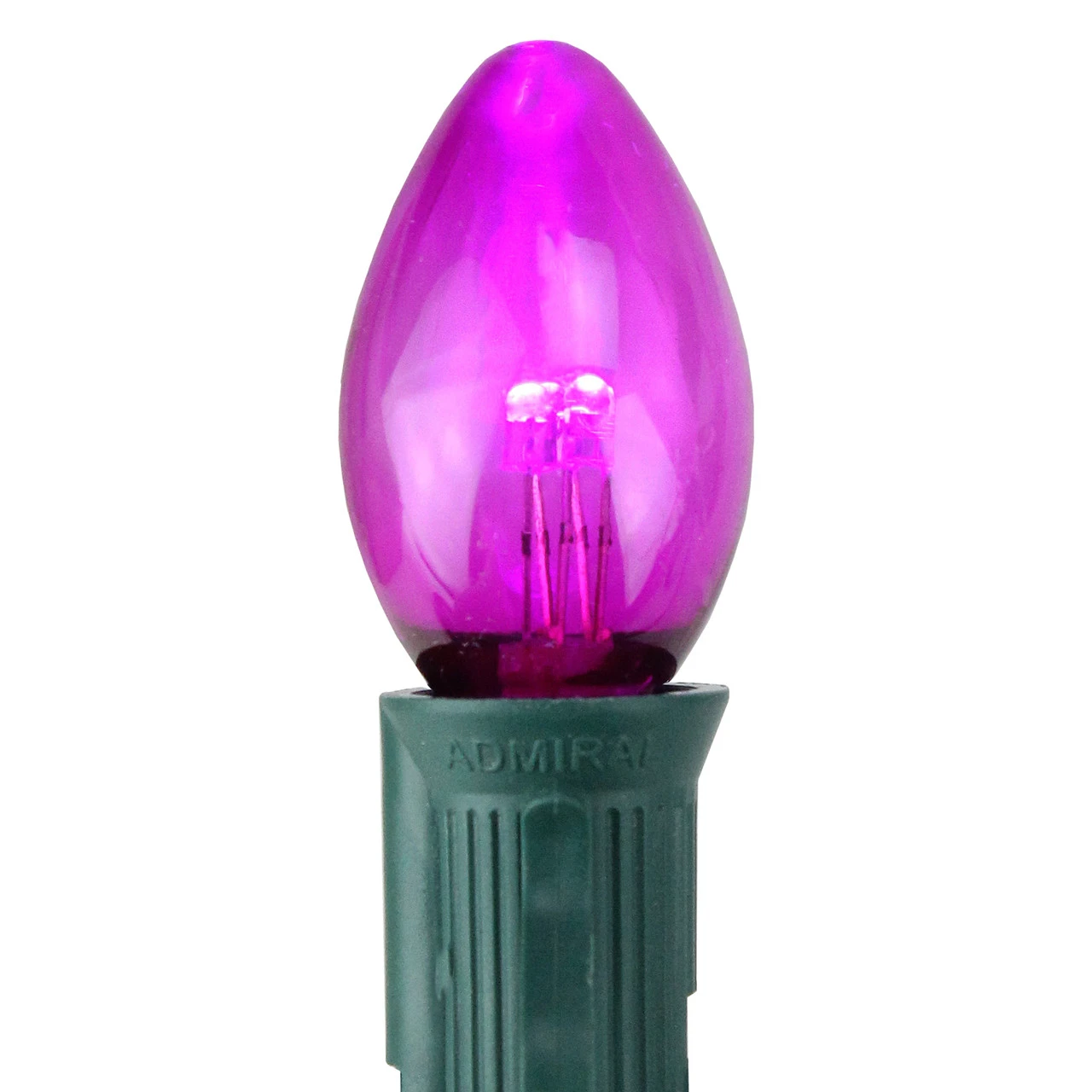 Pack 25 Commercial Transparent Purple 3-LED C7 Replacement Christmas Light Bulbs 4 Pack 25 Commercial Transparent Purple 3-LED C7 Replacement Christmas Light Bulbs - Image 2