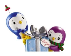 3.25" Purple And Blue Polar Pals Chitter Chatter Christmas Ornament