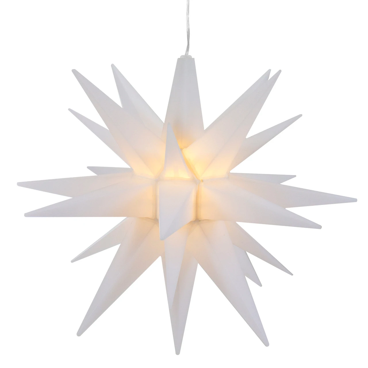 12" White LED Lighted Battery Operated Moravian Star Christmas Decoration 4 12" White LED Lighted Battery Operated Moravian Star Christmas Decoration - Image 2