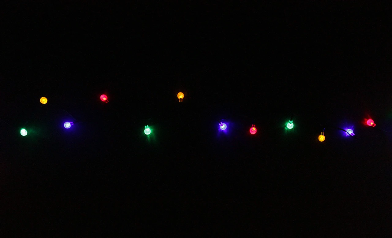 240 Multicolor LED G20 Globe Christmas Lights - 80 Ft Green Wire 4 240 Multicolor LED G20 Globe Christmas Lights - 80 Ft Green Wire - Image 2