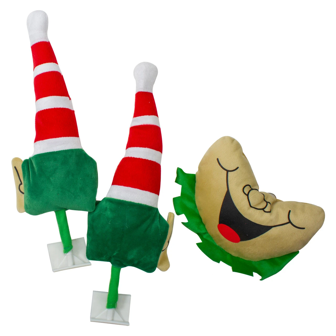 19" Red And Green Elf Christmas Car Decorating Kit - Universal Size 4 19" Red And Green Elf Christmas Car Decorating Kit - Universal Size - Image 2