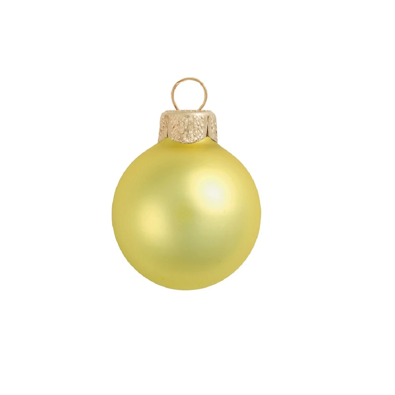 40ct Soft Yellow Glass Matte Christmas Ball Ornaments 1.5" (35mm) 3 40ct Soft Yellow Glass Matte Christmas Ball Ornaments 1.5" (35mm)