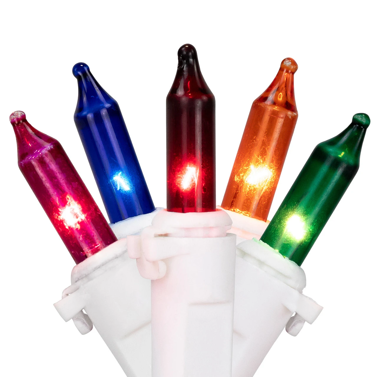 100-Count Multi Color Mini Christmas Light Set, 20ft White Wire 4 100-Count Multi Color Mini Christmas Light Set, 20ft White Wire - Image 2