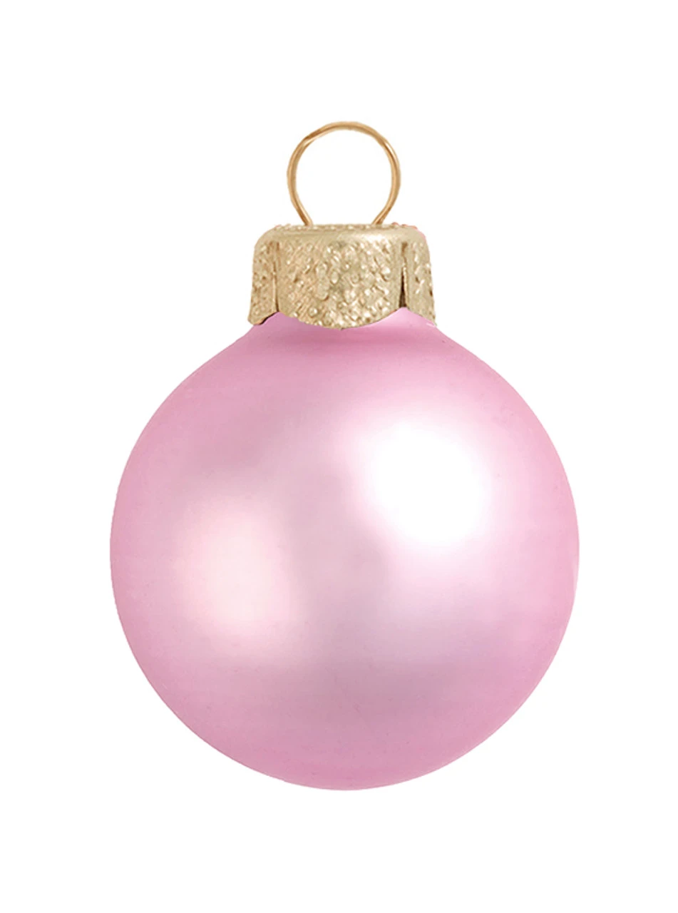 40ct Pink Matte Christmas Ball Ornaments 1.5" (40mm) 3 40ct Pink Matte Christmas Ball Ornaments 1.5" (40mm)