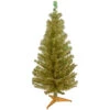 4' Pre-Lit Gold Iridescent Tinsel Slim Artificial Christmas Tree - Green Lights 1 4' Pre-Lit Gold Iridescent Tinsel Slim Artificial Christmas Tree - Green Lights -Christmas Decoration Store nophoto 26149.1672951579