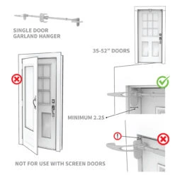 Adjustable Christmas Garland Hanger For Single Door Frames 15 Adjustable Christmas Garland Hanger For Single Door Frames -Christmas Decoration Store norhtlight v 20720 brn 7updated 20947.1667490773