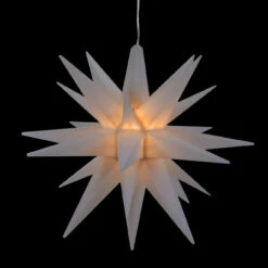 12" White LED Lighted Battery Operated Moravian Star Christmas Decoration