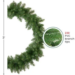 Buffalo Fir Artificial Christmas Wreath, 36-Inch, Unlit -Christmas Decoration Store northlight z99652 info 77630.1684419790