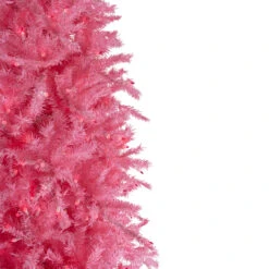 7.5' Pre-Lit Pink Tinsel Slim Artificial Christmas Tree - Pink Lights 10 7.5' Pre-Lit Pink Tinsel Slim Artificial Christmas Tree - Pink Lights -Christmas Decoration Store northlight20gb91013 1 73837.1667573279