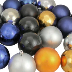 32ct Black And Gold Shatterproof 2-Finish Christmas Ball Ornaments 3.25" (80mm) -Christmas Decoration Store northlight20lj15379 82000.1667534234