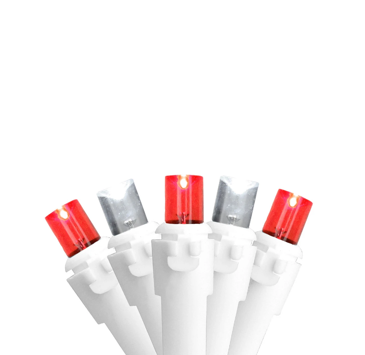 100-Count Red And Pure White LED Wide Angle Icicle Christmas Lights - 5.5ft White Wire 3 100-Count Red And Pure White LED Wide Angle Icicle Christmas Lights - 5.5ft White Wire