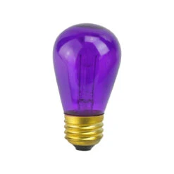 Pack Of 25 Transparent Purple S14 Christmas Replacement Bulbs