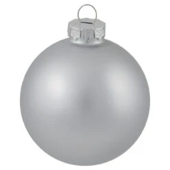 72ct Silver Shiny And Matte Christmas Glass Ball Ornaments 4" (100mm) -Christmas Decoration Store northlight20wy15216 05 36591.1667576169