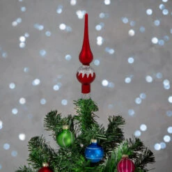 Set Of 20 Glass Christmas Decorations And Tree Topper 1.25" (35mm) 6 Set Of 20 Glass Christmas Decorations And Tree Topper 1.25" (35mm) -Christmas Decoration Store northlight20wy88888b 04236.1667560497