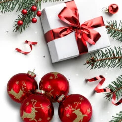 Set Of 4 Red And Gold Deer Glass Ball Christmas Ornaments 3.25-Inch (80mm) 7 Set Of 4 Red And Gold Deer Glass Ball Christmas Ornaments 3.25-Inch (80mm) -Christmas Decoration Store northlight20wy88910 84906.1667560500