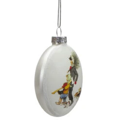 Set Of 3 Norman Rockwell Glass Christmas Disc Ornament 13 Set Of 3 Norman Rockwell Glass Christmas Disc Ornament -Christmas Decoration Store northlight20yl93417c 01110.1667530119
