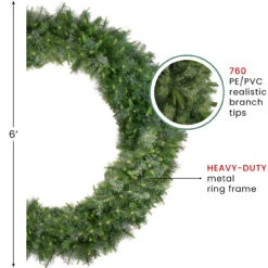 Ashcroft Cashmere Pine Artificial Christmas Wreath - 72-Inch, Unlit 7 Ashcroft Cashmere Pine Artificial Christmas Wreath - 72-Inch, Unlit -Christmas Decoration Store northlight20z99330 info 58809.1667327459
