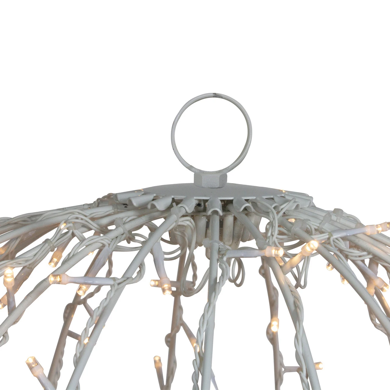 23" LED Lighted Christmas Hanging Ball Decoration – Warm White Lights 6 23" LED Lighted Christmas Hanging Ball Decoration – Warm White Lights - Image 4