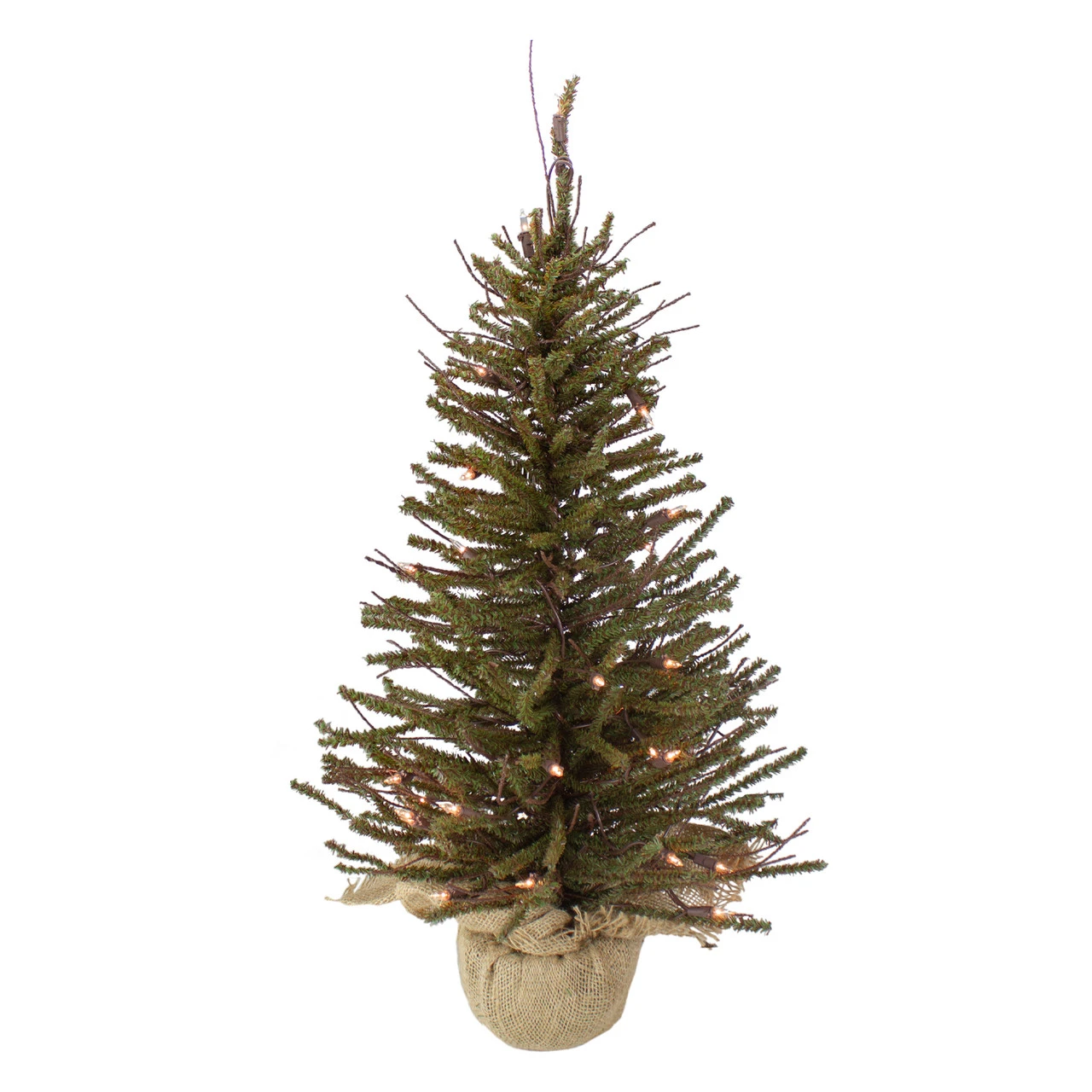 2.5' Pre-Lit Warsaw Two-Tone Twig Artificial Christmas Tree - Clear Lights 3 2.5' Pre-Lit Warsaw Two-Tone Twig Artificial Christmas Tree - Clear Lights