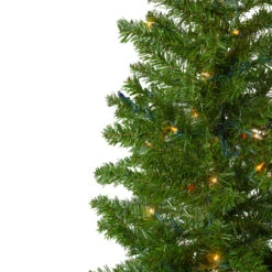 6.5' Pre-Lit Canadian Pine Artificial Pencil Christmas Tree - Multi Lights -Christmas Decoration Store northlight b039198 stand 23321.1667659715