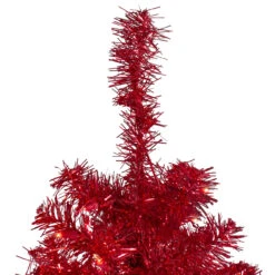 4' Pre-Lit Slim Red Artificial Christmas Tree - Clear Lights -Christmas Decoration Store northlight b83508 1 50404.1667488436