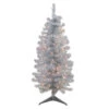 4' X 22" Pre-Lit Slim Silver Artificial Tinsel Christmas Tree - Clear Lights 1 4' X 22" Pre-Lit Slim Silver Artificial Tinsel Christmas Tree - Clear Lights -Christmas Decoration Store northlight b83510 84767.1683034971