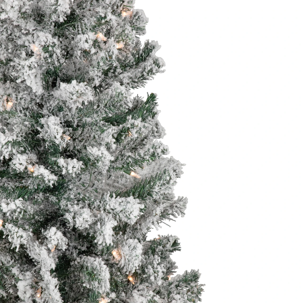 4' Pre-Lit Flocked Pine Artificial Christmas Tree, Clear Lights 5 4' Pre-Lit Flocked Pine Artificial Christmas Tree, Clear Lights - Image 3