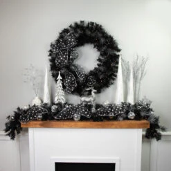Black Bristle Artificial Christmas Wreath- 36 Inches, Warm White LED Lights 11 Black Bristle Artificial Christmas Wreath- 36 Inches, Warm White LED Lights -Christmas Decoration Store northlight b835362c20b83534 styled 74395.1684767925
