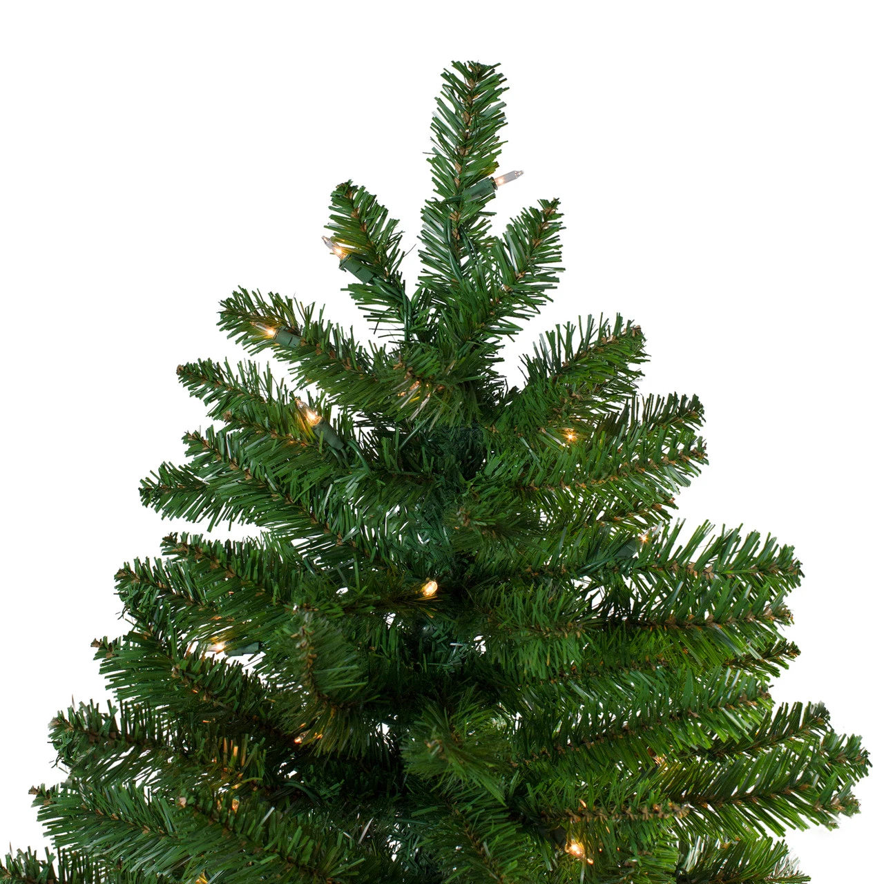 10' Pre-Lit Everett Pine Slim Artificial Christmas Tree, Clear Lights 6 10' Pre-Lit Everett Pine Slim Artificial Christmas Tree, Clear Lights - Image 4