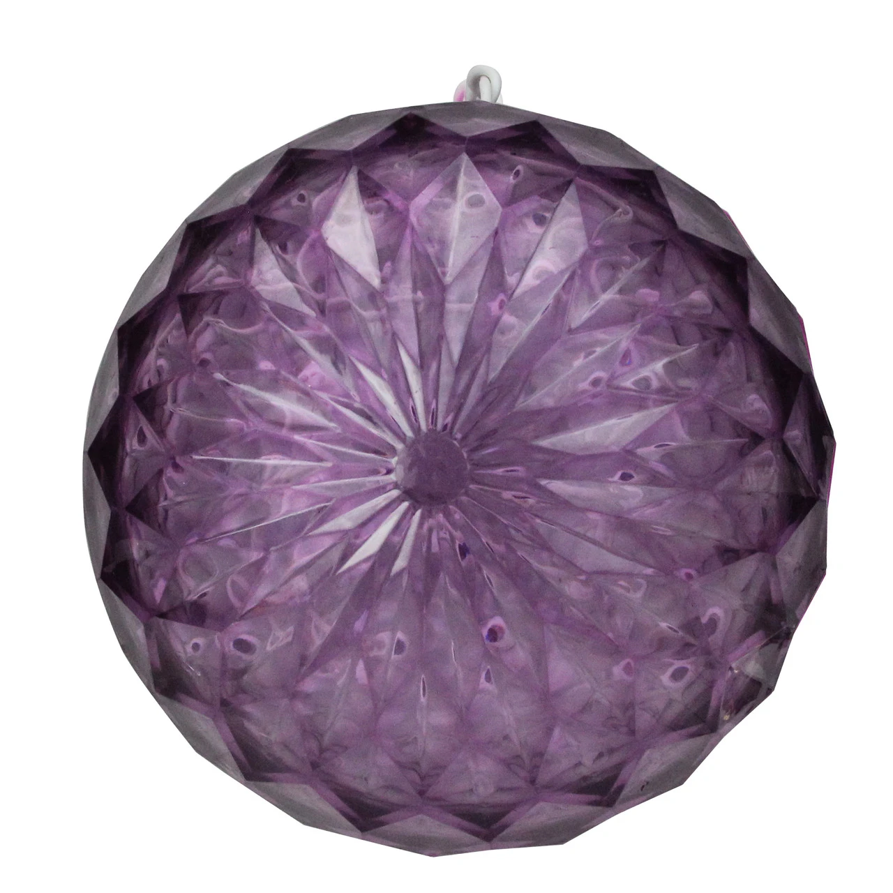 6" Purple LED Christmas Crystal Sphere Hanging Outdoor Decor 3 6" Purple LED Christmas Crystal Sphere Hanging Outdoor Decor