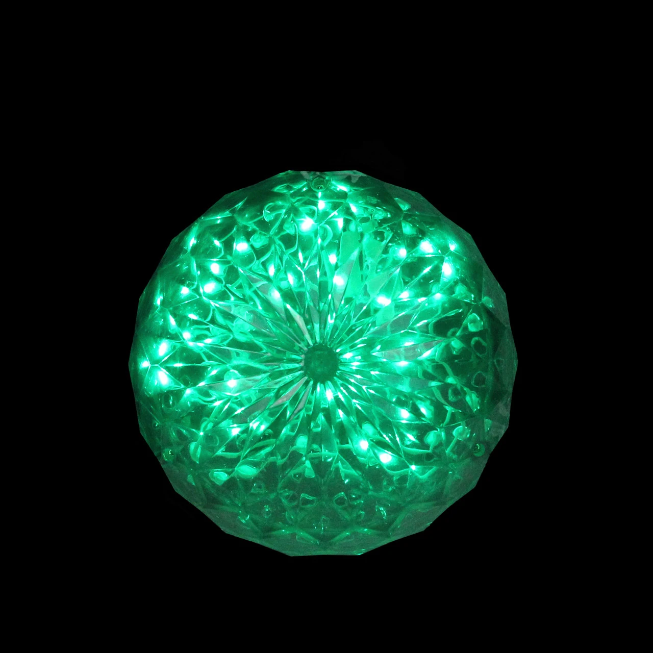 6" LED Lighted Green Crystal Sphere Outdoor Christmas Decoration 3 6" LED Lighted Green Crystal Sphere Outdoor Christmas Decoration