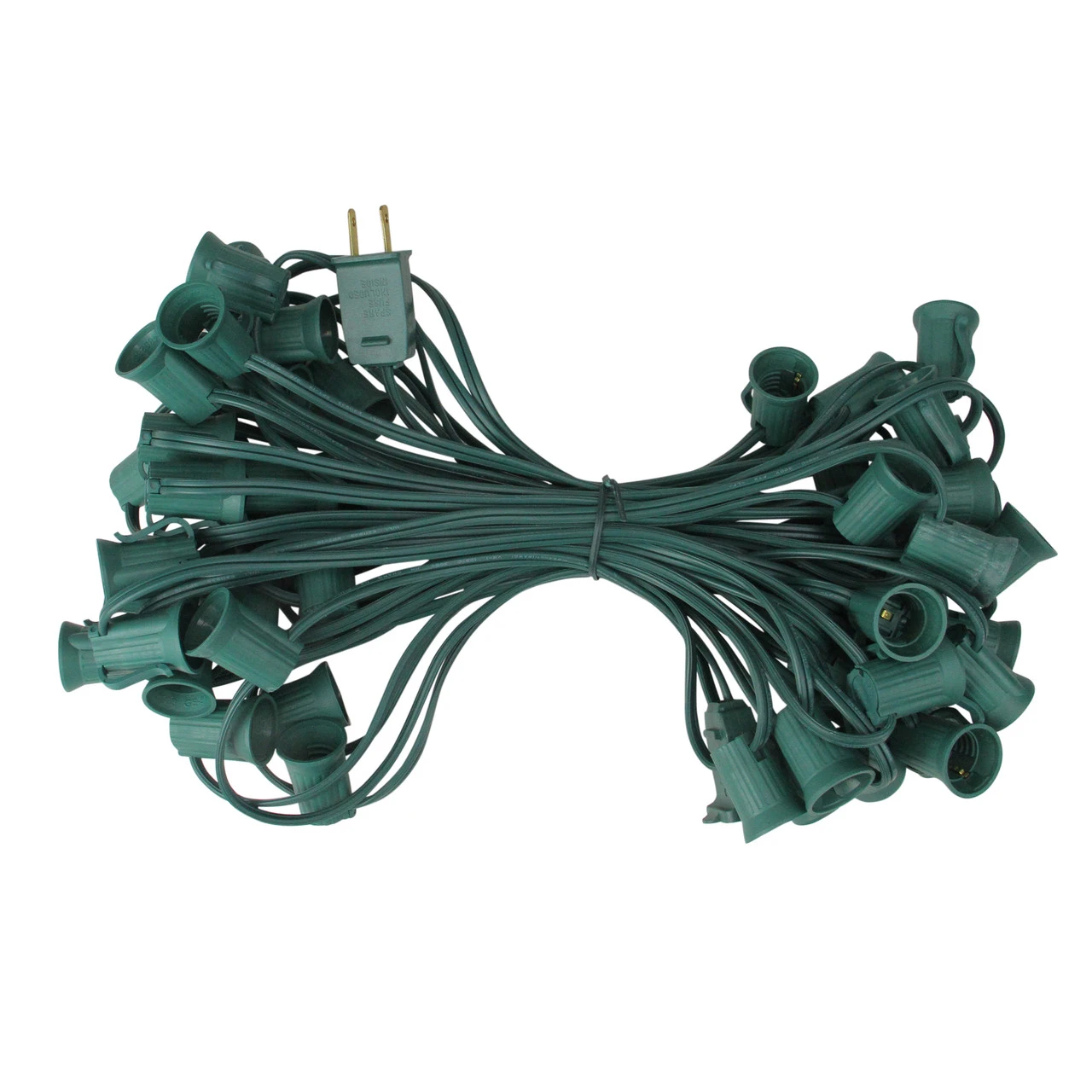 50' Green Commercial C9 Christmas Light Socket Set 3 50' Green Commercial C9 Christmas Light Socket Set