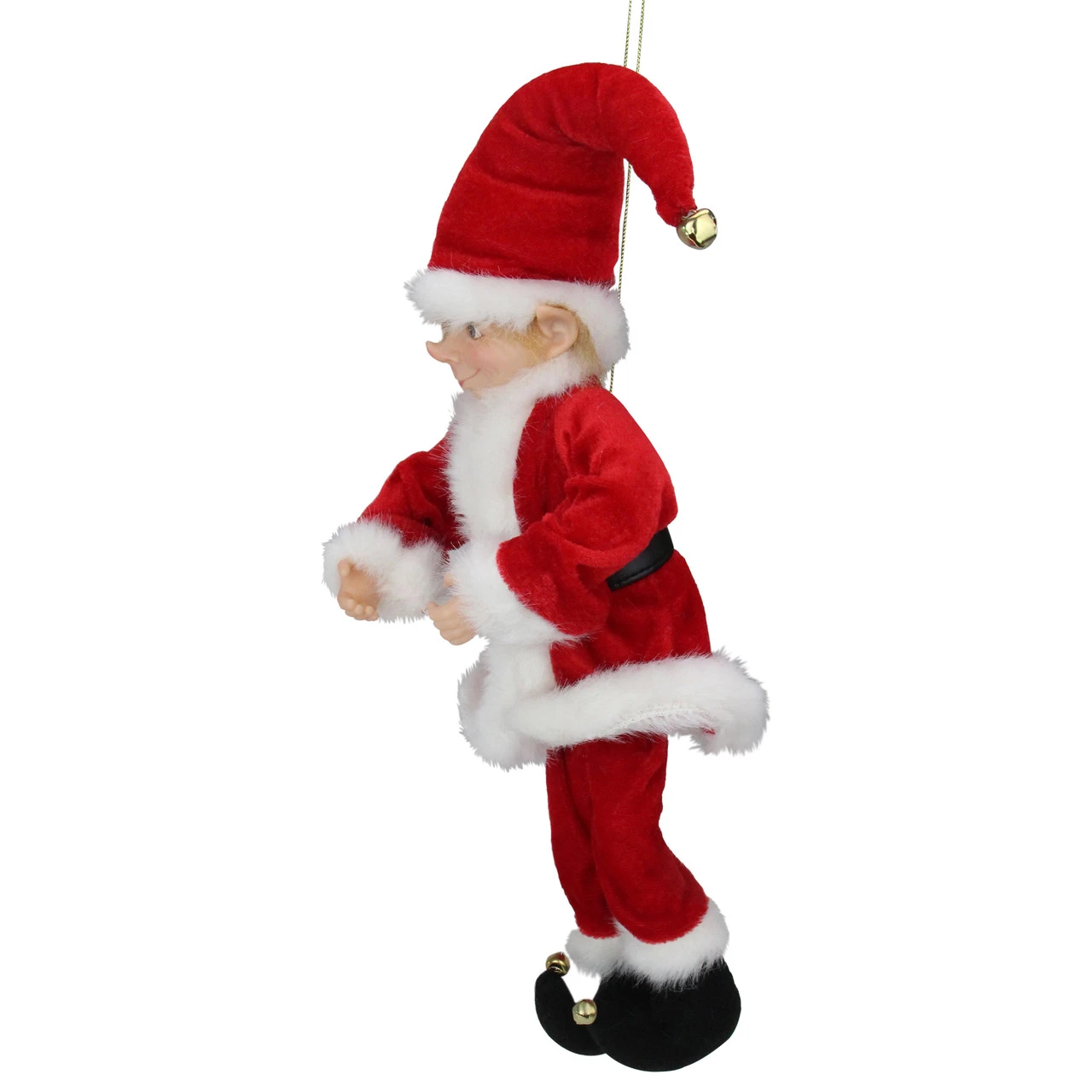 15" Red And White Bendable Elf In A Santa Suit 4 15" Red And White Bendable Elf In A Santa Suit - Image 2