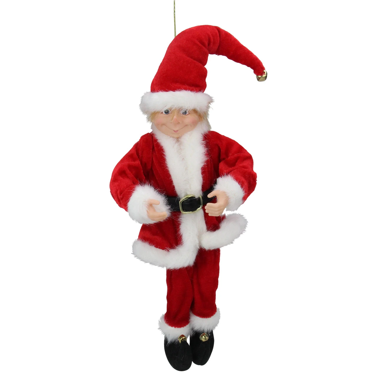 15" Red And White Bendable Elf In A Santa Suit 3 15" Red And White Bendable Elf In A Santa Suit