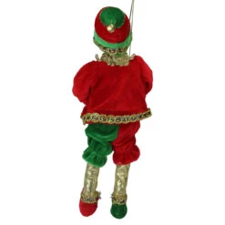 12" Red And Green Bendable Elf In A Suit Hanging Christmas Ornament -Christmas Decoration Store northlight e27402 3 29124.1667623270