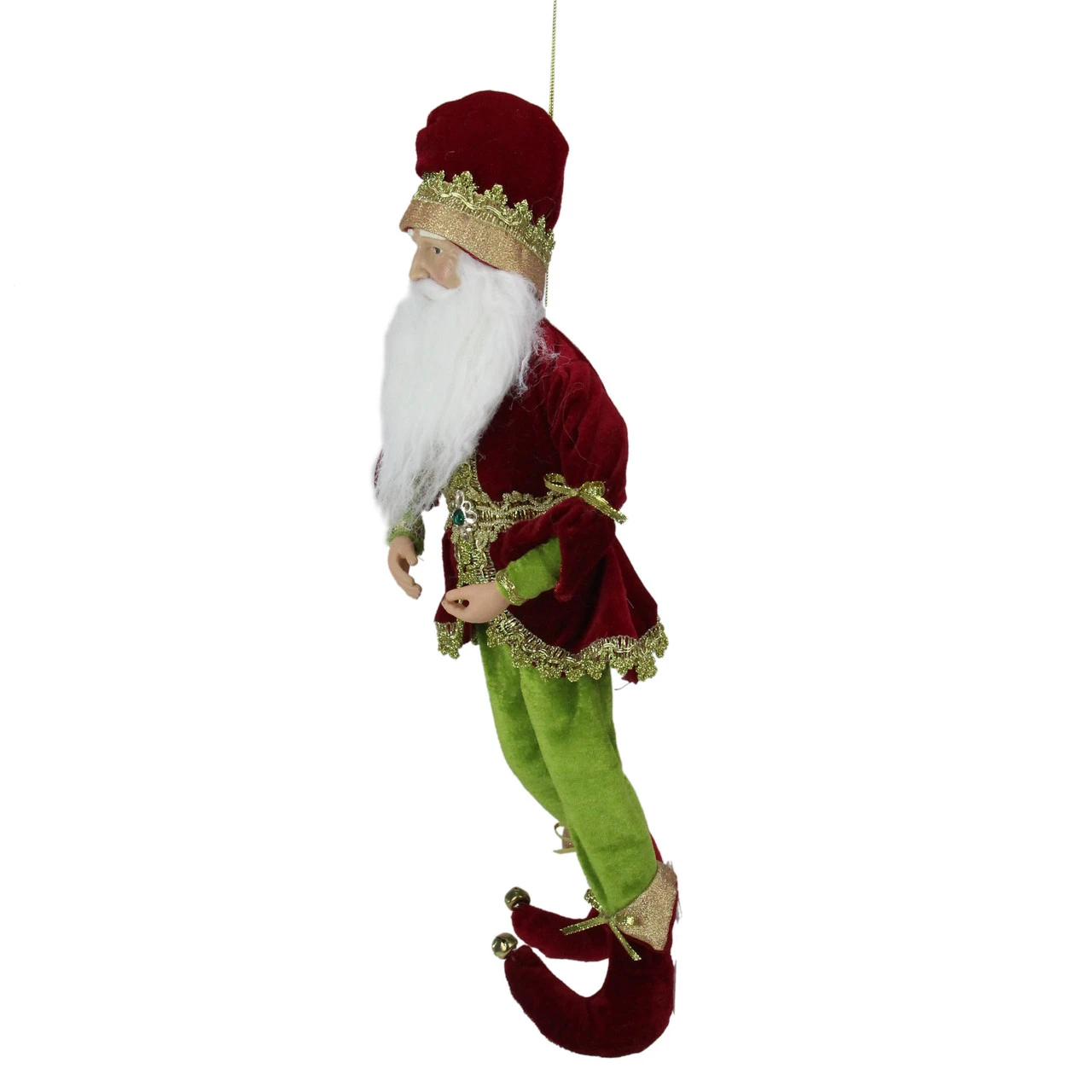 18" Red And Green Whimsical Elf Christmas Decor Figurine 4 18" Red And Green Whimsical Elf Christmas Decor Figurine - Image 2