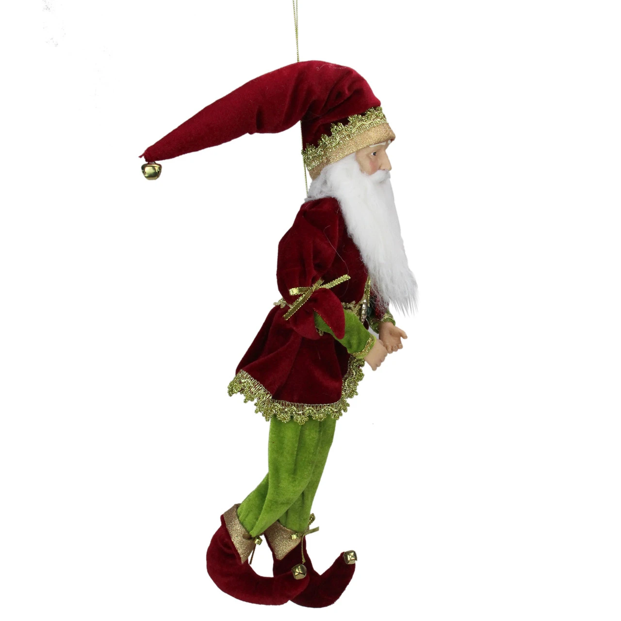 18" Red And Green Whimsical Elf Christmas Decor Figurine 5 18" Red And Green Whimsical Elf Christmas Decor Figurine - Image 3