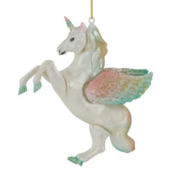 5.25" White Unicorn Glass Christmas Ornament 13 5.25" White Unicorn Glass Christmas Ornament -Christmas Decoration Store northlight eb94506 1 54624.1682446705