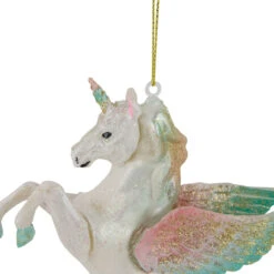 5.25" White Unicorn Glass Christmas Ornament 10 5.25" White Unicorn Glass Christmas Ornament -Christmas Decoration Store northlight eb94506 5 08429.1682446705